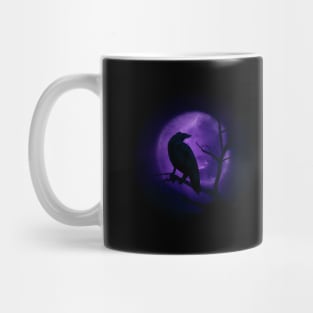 Raven and full moon Mug